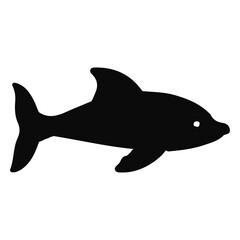 Vector Silhouette Collection of Marine Life: Various Fish, Dolphins, Sea Plants, and Bubbles, Black and White Illustration Set: Diverse Shapes of Fish, Dolphins, Algae, Air Bubbles in Vector Format