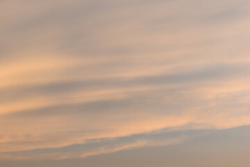 beautiful golden sky and white cloud background in springtime