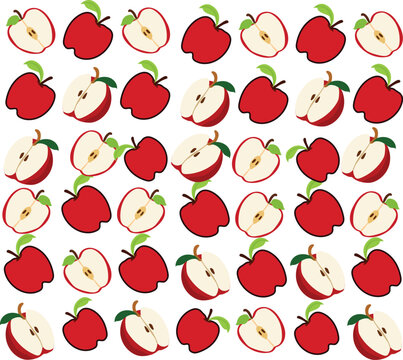 seamless pattern with apples. apple pattern