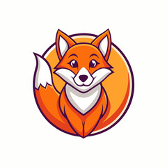 Obraz premium red fox cartoon