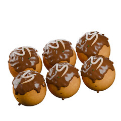 takoyaki choclate cake japanese food dish street food
