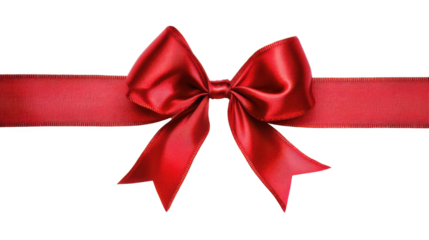Elegant Red Ribbon with Bow Adorned for Gifts and Celebrations C