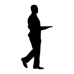 Silhouette of a person on a transparent background