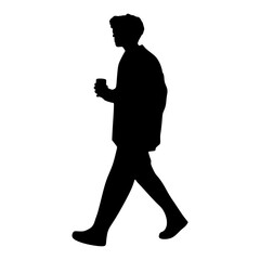 Silhouette of a person on a transparent background