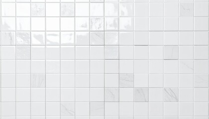 Elegant modern abstract white mosaic tile texture background clean design geometric overlay