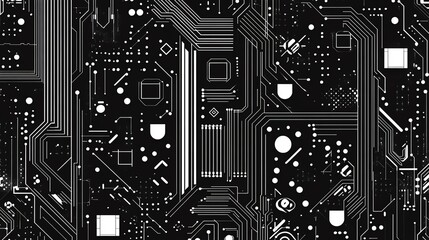 Abstract electronic circuit board pattern.
