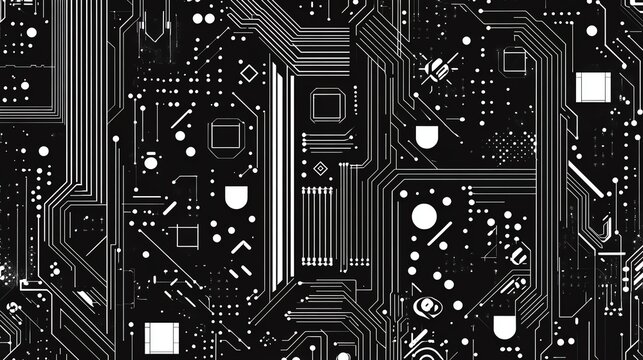 Abstract electronic circuit board pattern.