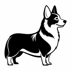 Corgi Dog Silhouette Illustration