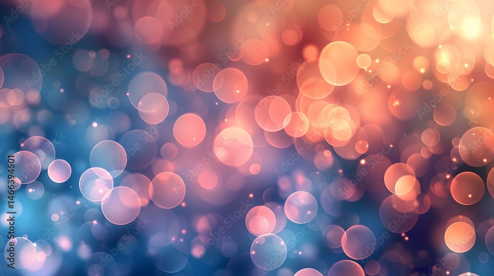 Wall mural abstract bokeh: a dreamy abstract background with bokeh lights in soft, out-of-focus patterns.