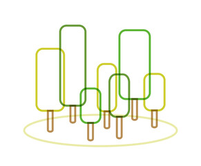 シンプルな森をイメージしたアイコン