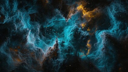 Cosmic nebulae swirl in a breathtaking display of space