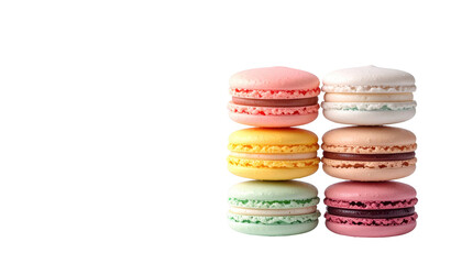 Delectable macaroon tower, a colorful stack of sweet treats delicious