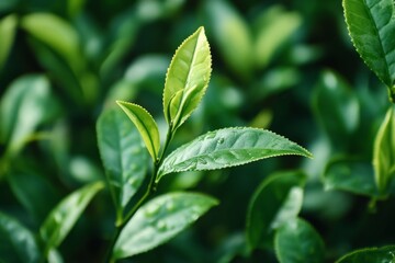 close up of a green tea 