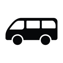 camper van , black and white illustration of vehicles.