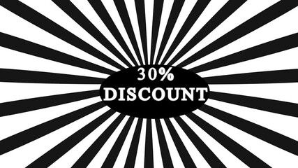 30% Discount text animation over neon lights and colorful streaks background - Powered by Adobe