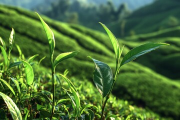 Obraz premium close up of a green tea 