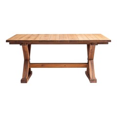 wooden table isolated on white background