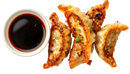 Delectable plate of food served with a flavorful dipping sauce, culinary delight