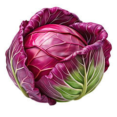 Obraz premium Vibrant Red Cabbage: A Fresh and Healthy Vegetable