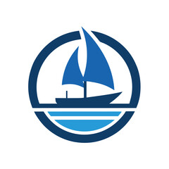 Sailboat and Sea Harbor Resort Logo