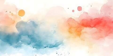 Soft Colorful Abstract Watercolor Background with Gentle Blends