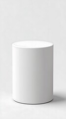 White Cylindrical Display Stand, Mockup