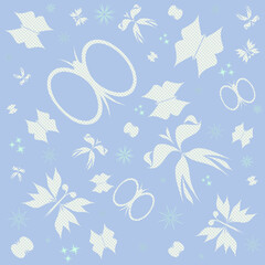 Butterflies in soft colors pattern seamless