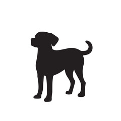 Dog's icon or logo silhouette image with white background