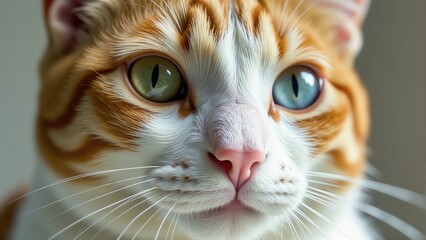 Close Up Of Orange Tabby Cat Face