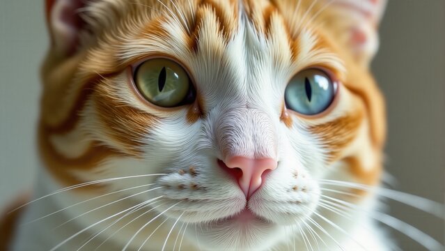 Close Up Of Orange Tabby Cat Face
