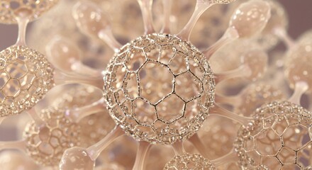 Obraz premium Abstract Molecular Structure: Elegance in Atomic Bonds