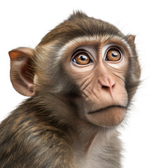 Monkey Portrait: A close-up portrait of a monkey, emphasizing the primate's expressive face and large, captivating eyes, with a focus on detail and texture.