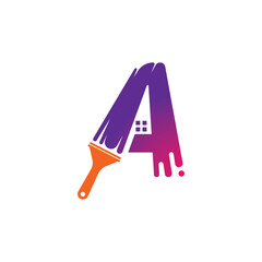 Paint brush logo icon