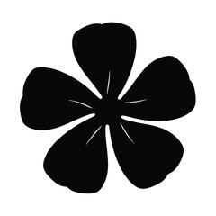 Black and white illustration of creeping phlox , flower silhouette vector designs.