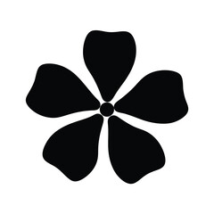 Black and white illustration of creeping phlox , flower silhouette vector designs.