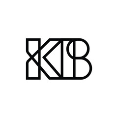 KB monogram logo design letter text name symbol monochrome logotype alphabet character simple logo