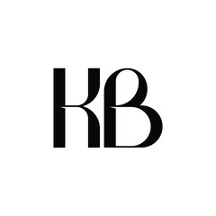 KB monogram logo design letter text name symbol monochrome logotype alphabet character simple logo