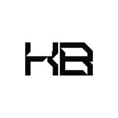 KB monogram logo design letter text name symbol monochrome logotype alphabet character simple logo
