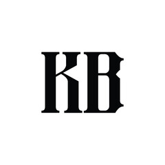 KB monogram logo design letter text name symbol monochrome logotype alphabet character simple logo