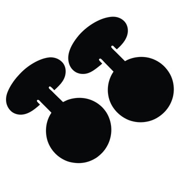 black cufflinks simple design clip art preview