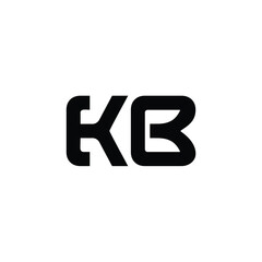 KB monogram logo design letter text name symbol monochrome logotype alphabet character simple logo
