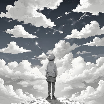 businessman with cloud