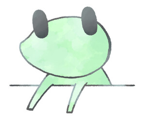 Kawaii Frog upper half of body