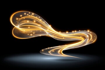 Fantasy tongues of fire flowing like ribbon in the sky guided by invisible spirit winds