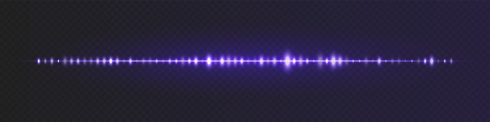 Blue sound line with luminous peaks and fading endpoints on dark checkered backdrop, suitable for AI audio input, voice bot interface or assistant visualization.
