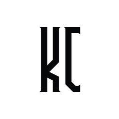 KC monogram logo design letter text name symbol monochrome logotype alphabet character simple logo