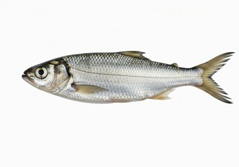Obraz premium Isolated alosa sapidissima, american shad fish, on white background