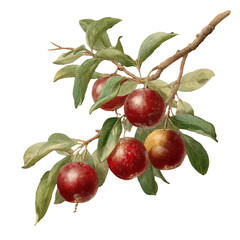 illustration of Chinese Jujube Isolated on Transparent Background