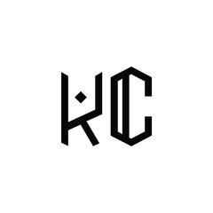 KC monogram logo design letter text name symbol monochrome logotype alphabet character simple logo