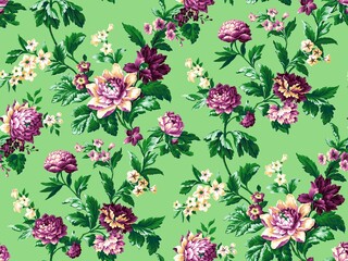 seamless background with flowers